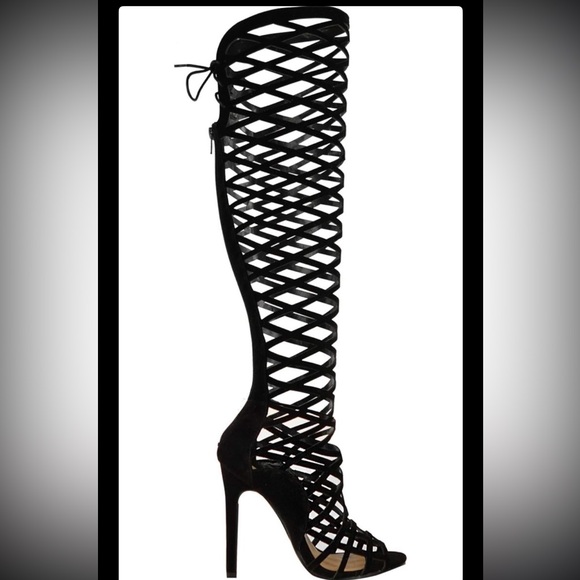 fashion Thirsty Shoes - Fashion Thirsty Lace Up/Zip Up Knee High Shoe